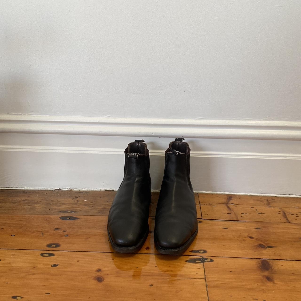 R.M. Williams Premium Craftsman Chelsea Black Leather Boots Men's AUS 9G  WIDE - Body Logic