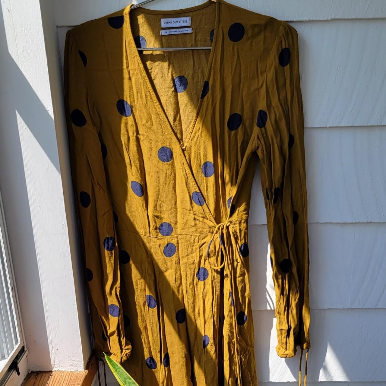 Urban outfitters yellow cheap wrap dress