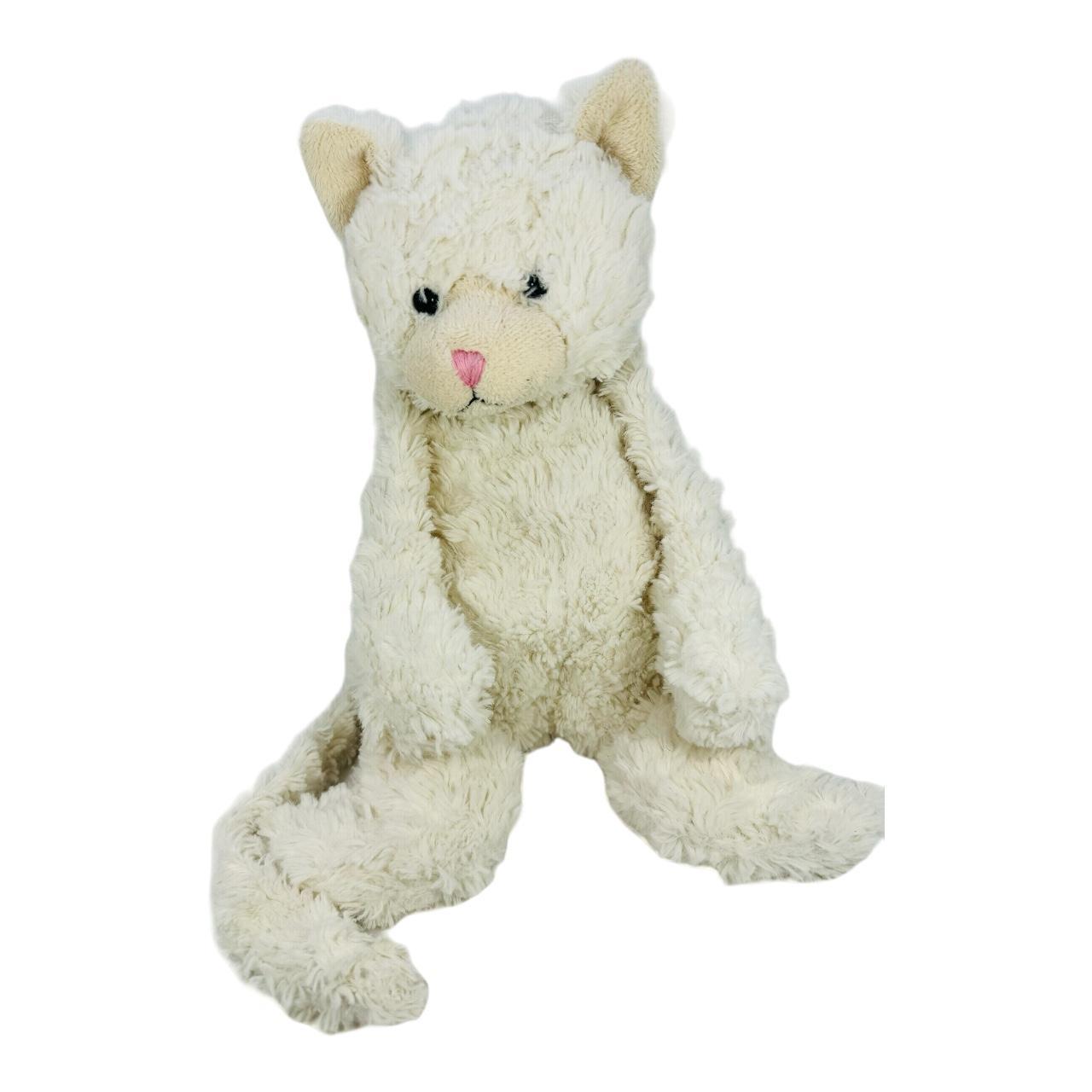 Jellycat Bunglie Ivory White Kitty Cat M 14” Floppy... - Depop