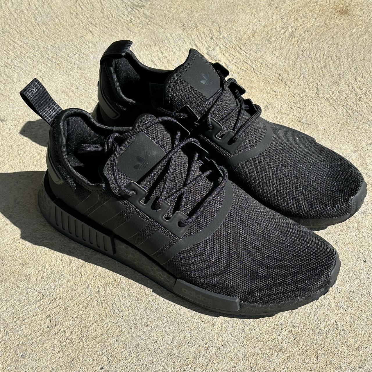 ADIDAS NMD R1 TRIPLE BLACK US 9.5 UK 9 classic. Depop