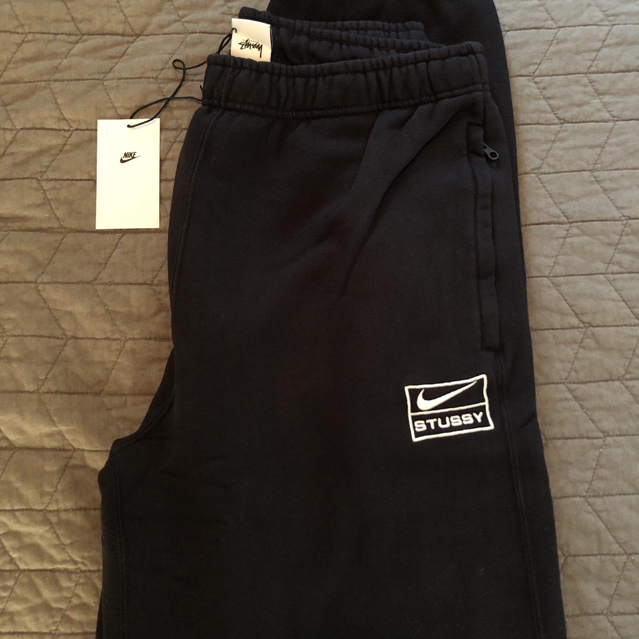 Nike x Stussy Washed Fleece Sweatpants Size... - Depop