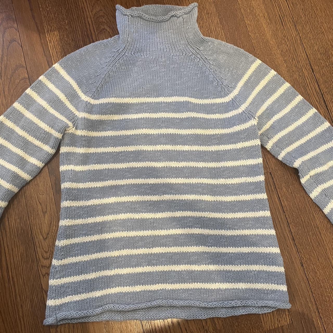 stripped LL bean sweater size small - Depop