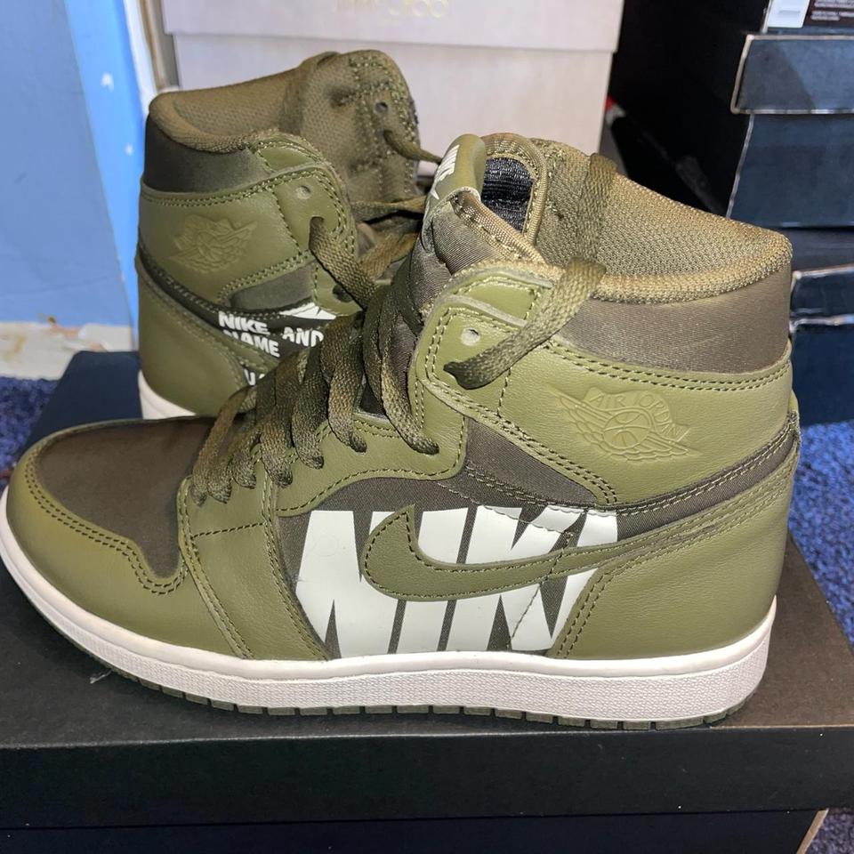 Nike Air Jordan 1 Retro High Olive Canvas Size 6 -...