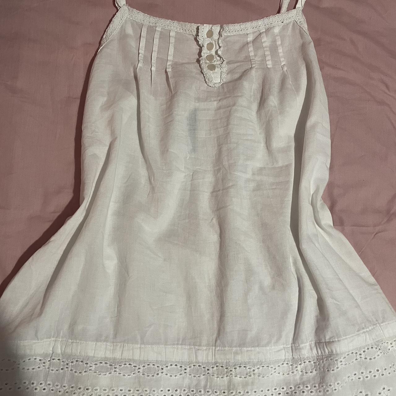 adorable coquette white lace babydoll top with... - Depop