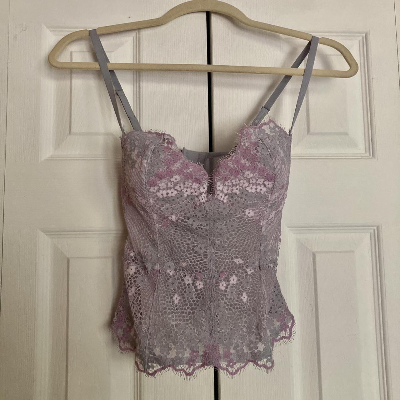 Victoria’s Secret lavender corset with lace... - Depop