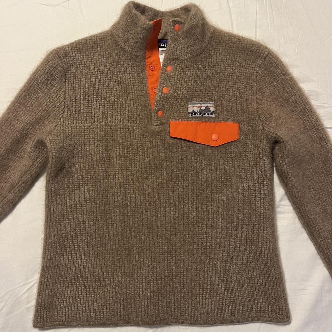 RARE Patagonia Brown Undyed Cashmere Snap T Pullover