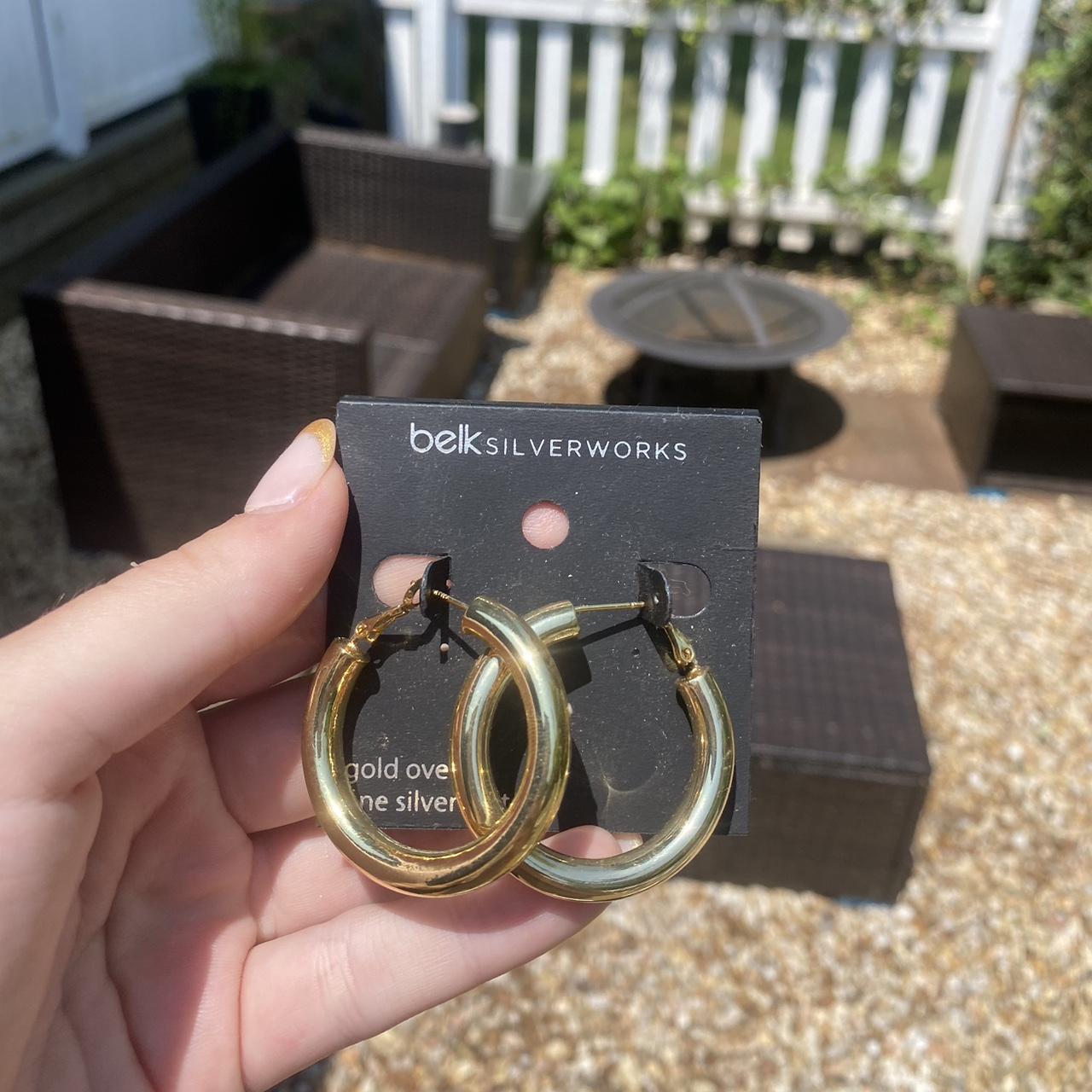 GOLD HOOPS FROM BELK!! og. 60 brand new, never worn,... Depop