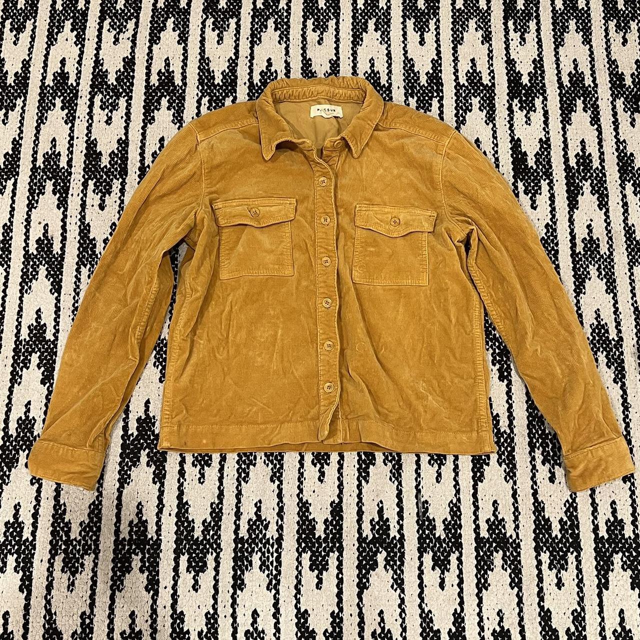 Pacsun Corduroy Mustard Button Top Size Small. Rare... - Depop