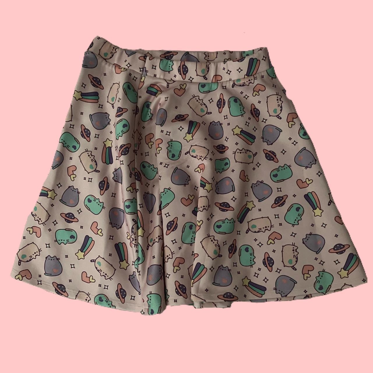 pusheen xl 2017 skirt no damage or flaws, only worn... - Depop