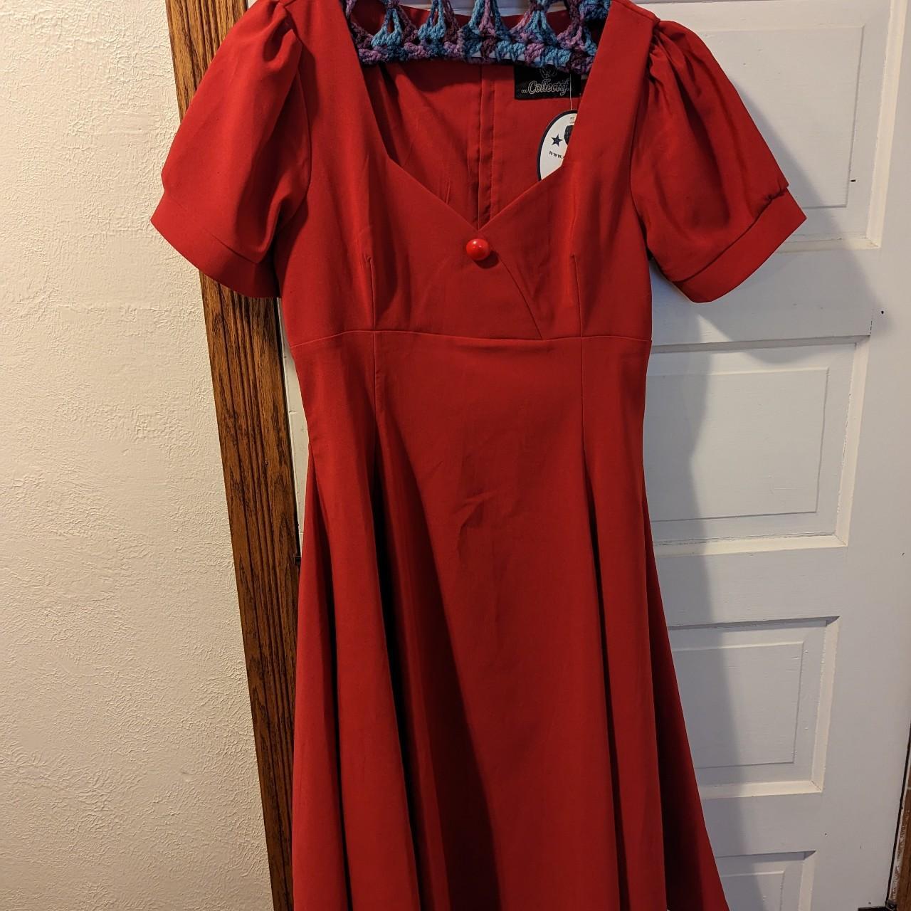 Collectif Women's Red Dress | Depop