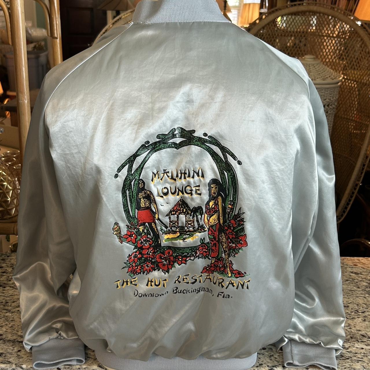 Preloved Men's Bomber Jacket - Silver/Grey - M – … - image 1