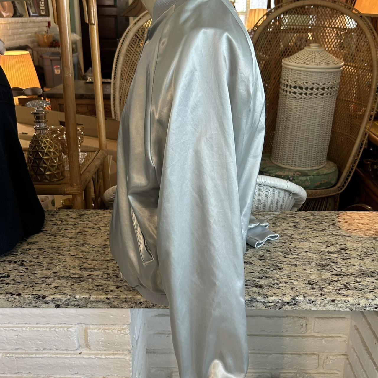 Preloved Men's Bomber Jacket - Silver/Grey - M – … - image 2