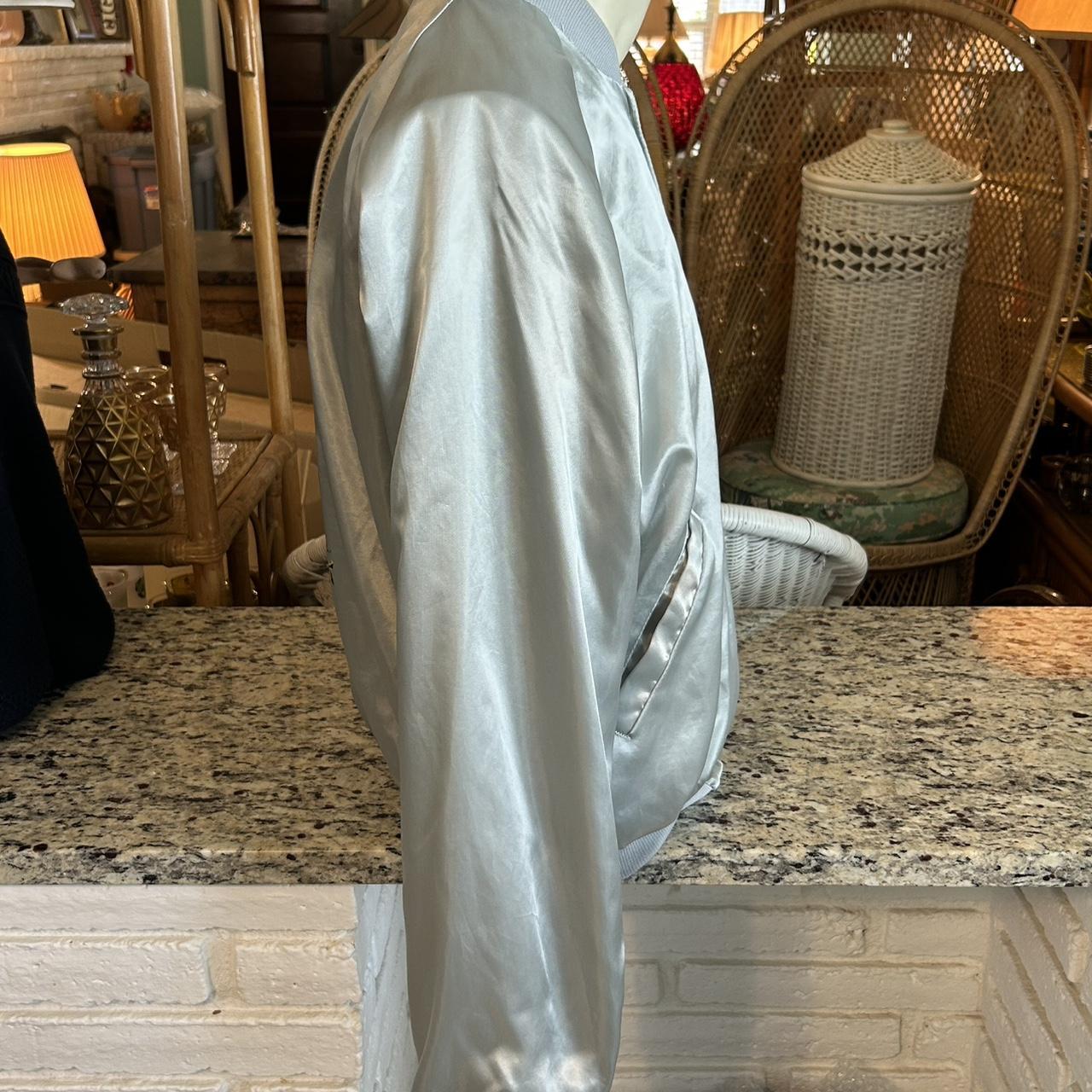 Preloved Men's Bomber Jacket - Silver/Grey - M – … - image 5