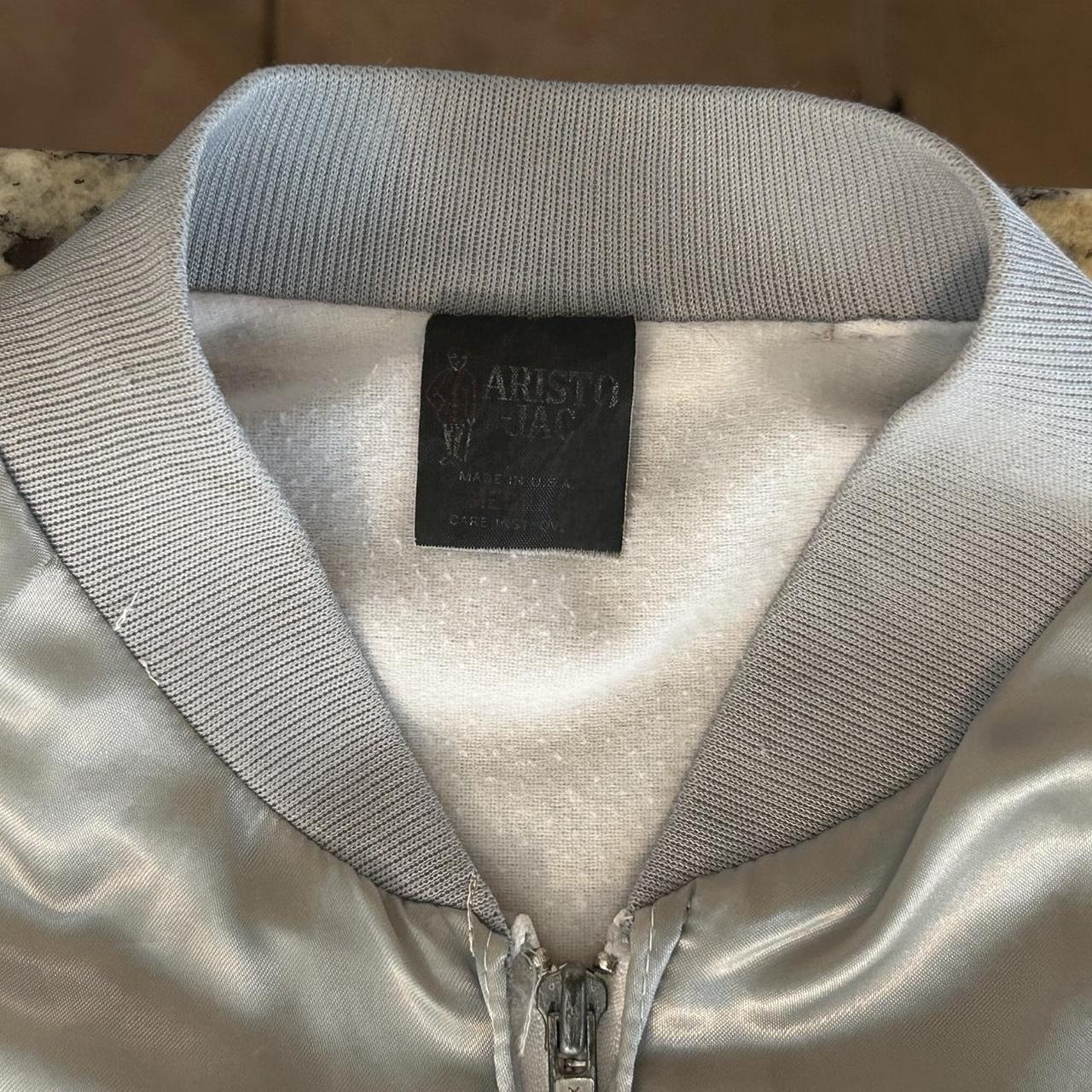 Preloved Men's Bomber Jacket - Silver/Grey - M – … - image 7