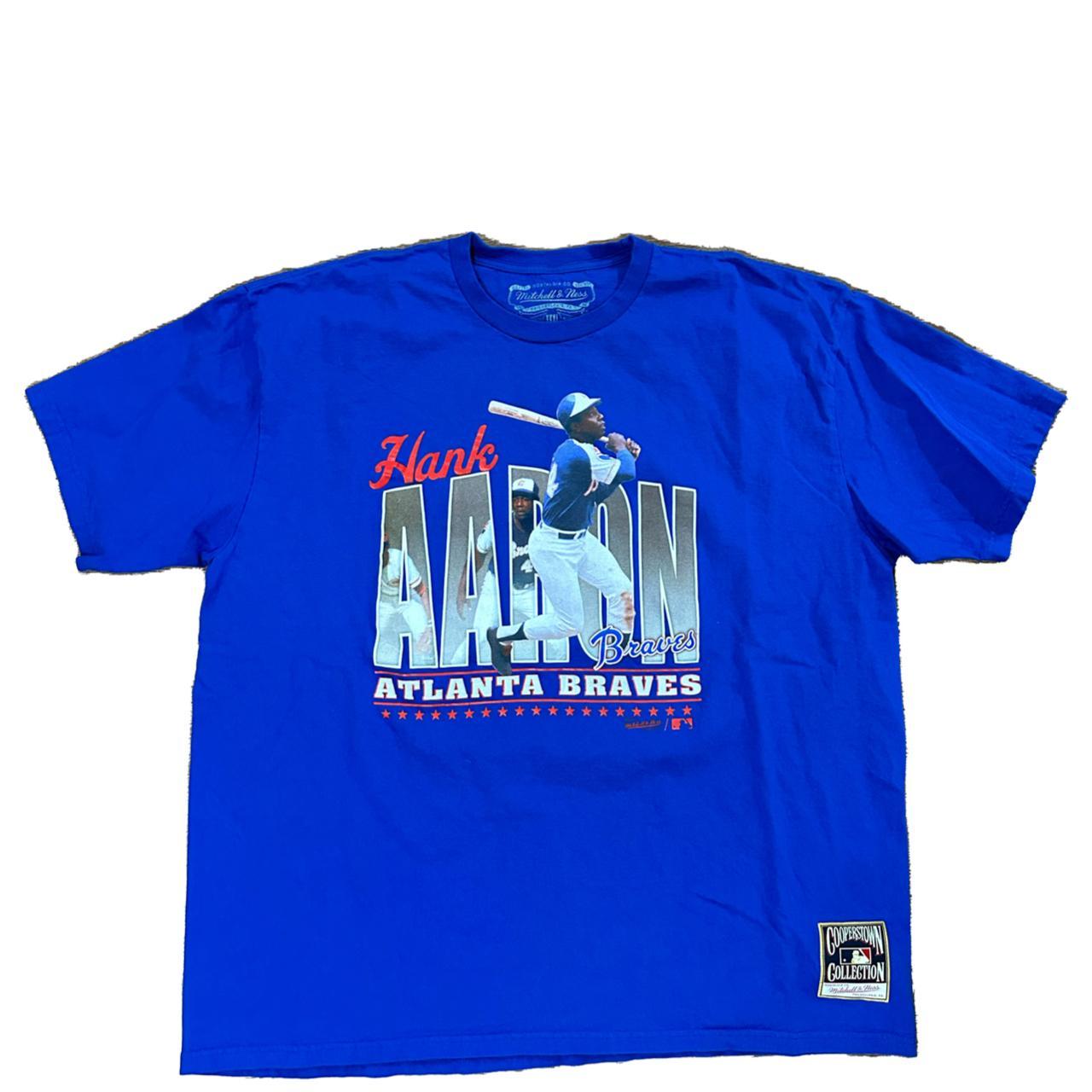 Atlanta Braves Tee-Shirt Hank Aaron Cooperstown - Depop
