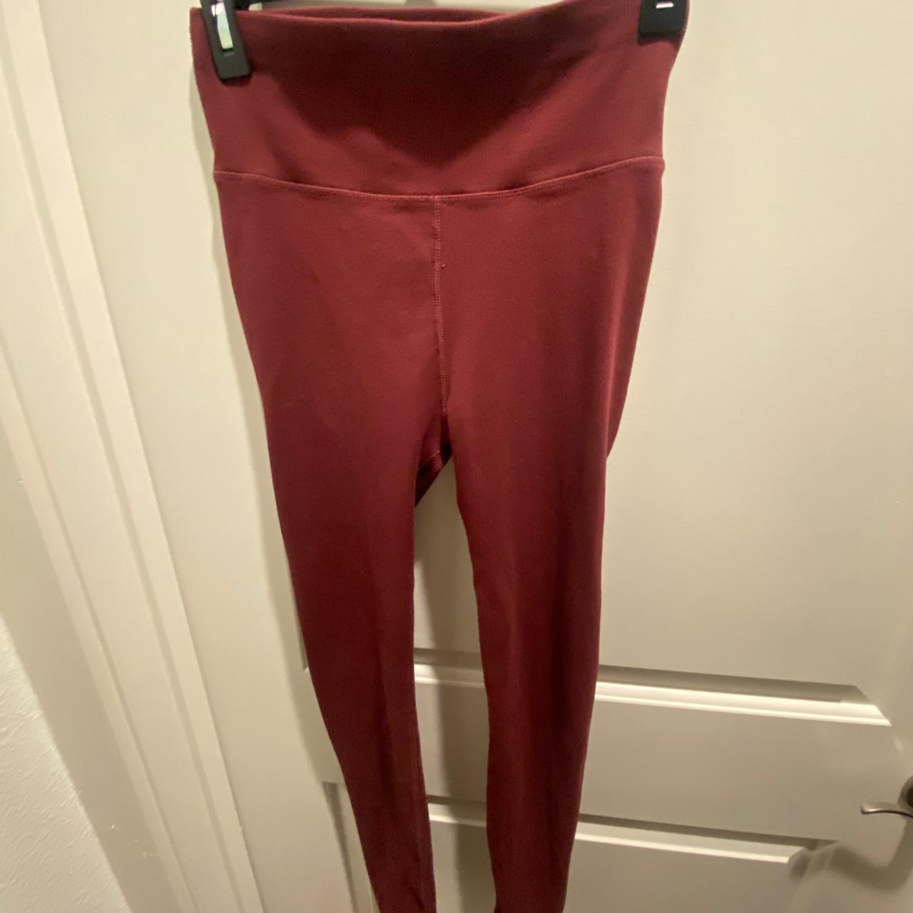 Pact Leggings, Size M, Burgundy Ribbed, Never been - Depop