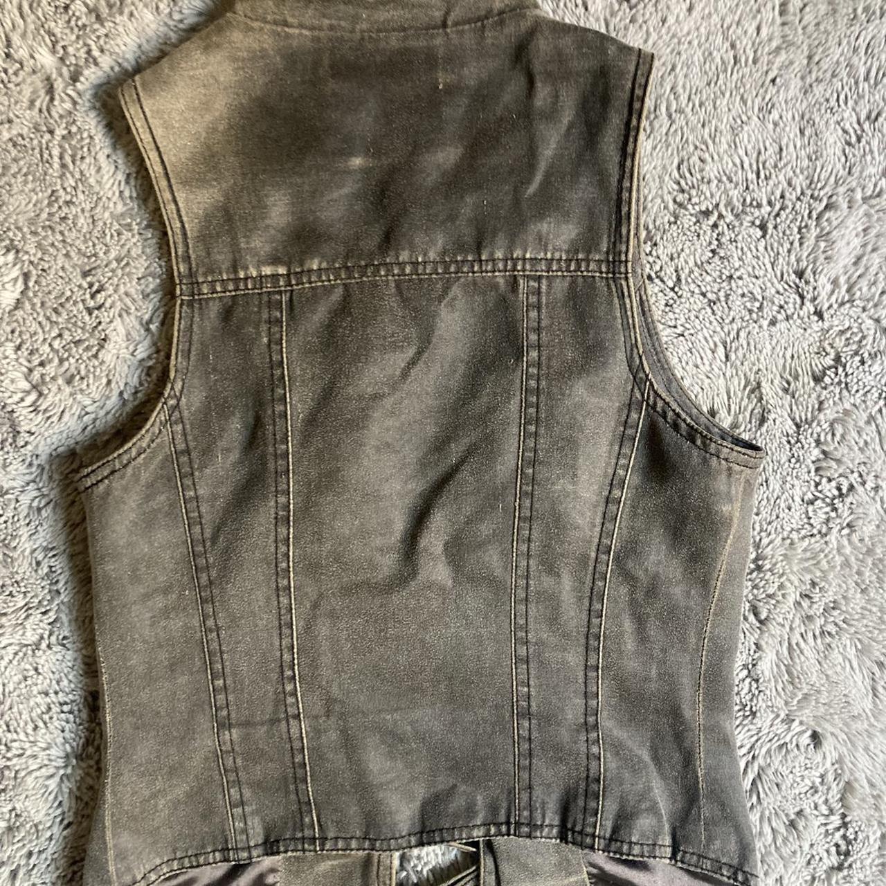 Guess Vest with snap buttons ultrasuede denim feel Depop