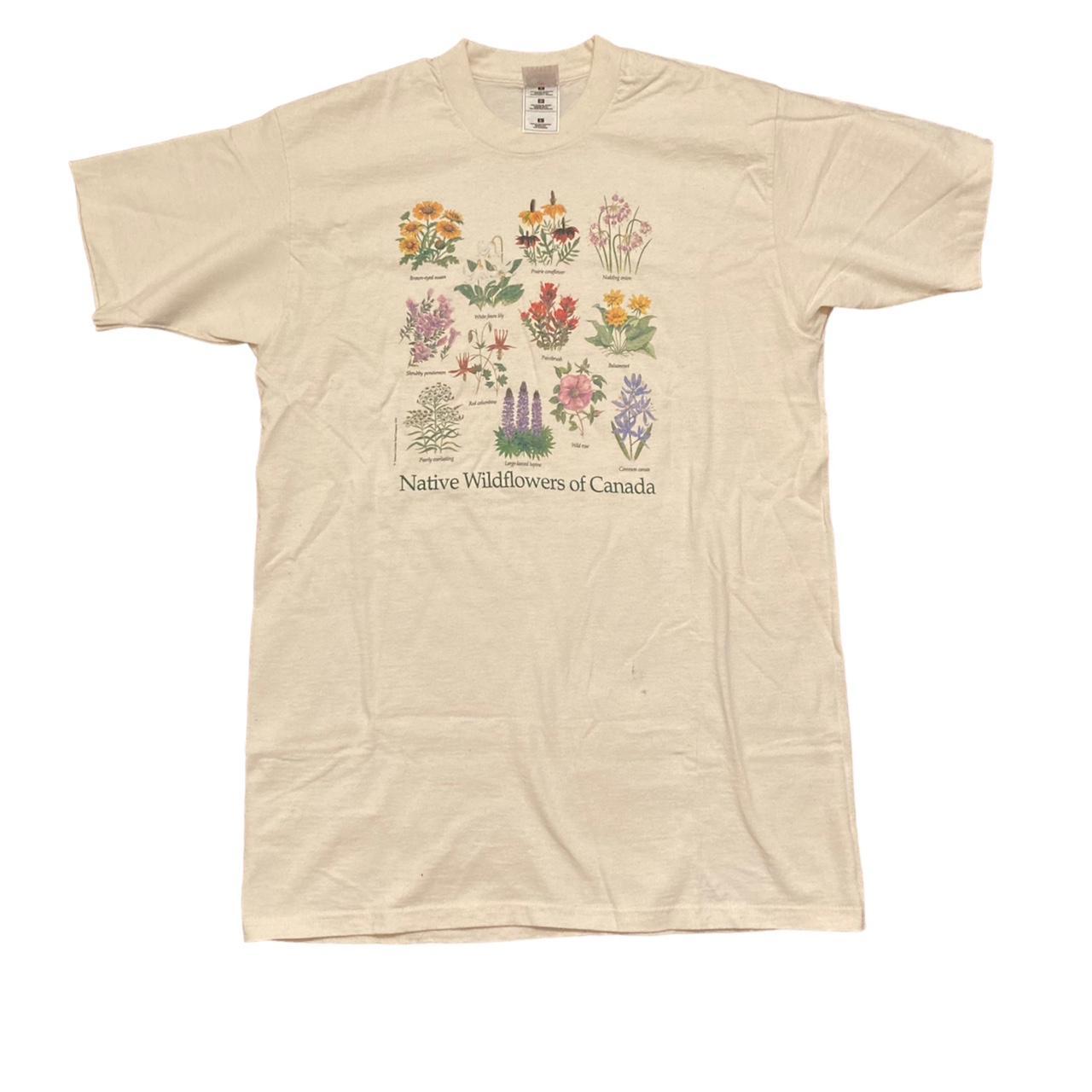 Fruit of the Loom Men's Cream and Purple T-shirt