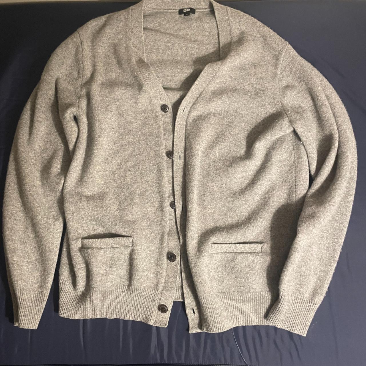 UNIQLO Men's Grey Cardigan | Depop