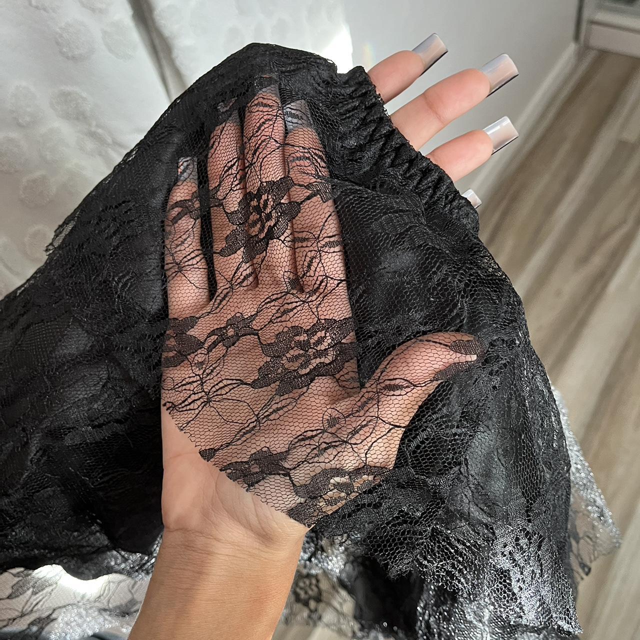 🖤cute black lace layered skirt🖤 •no tag• fits like... - Depop