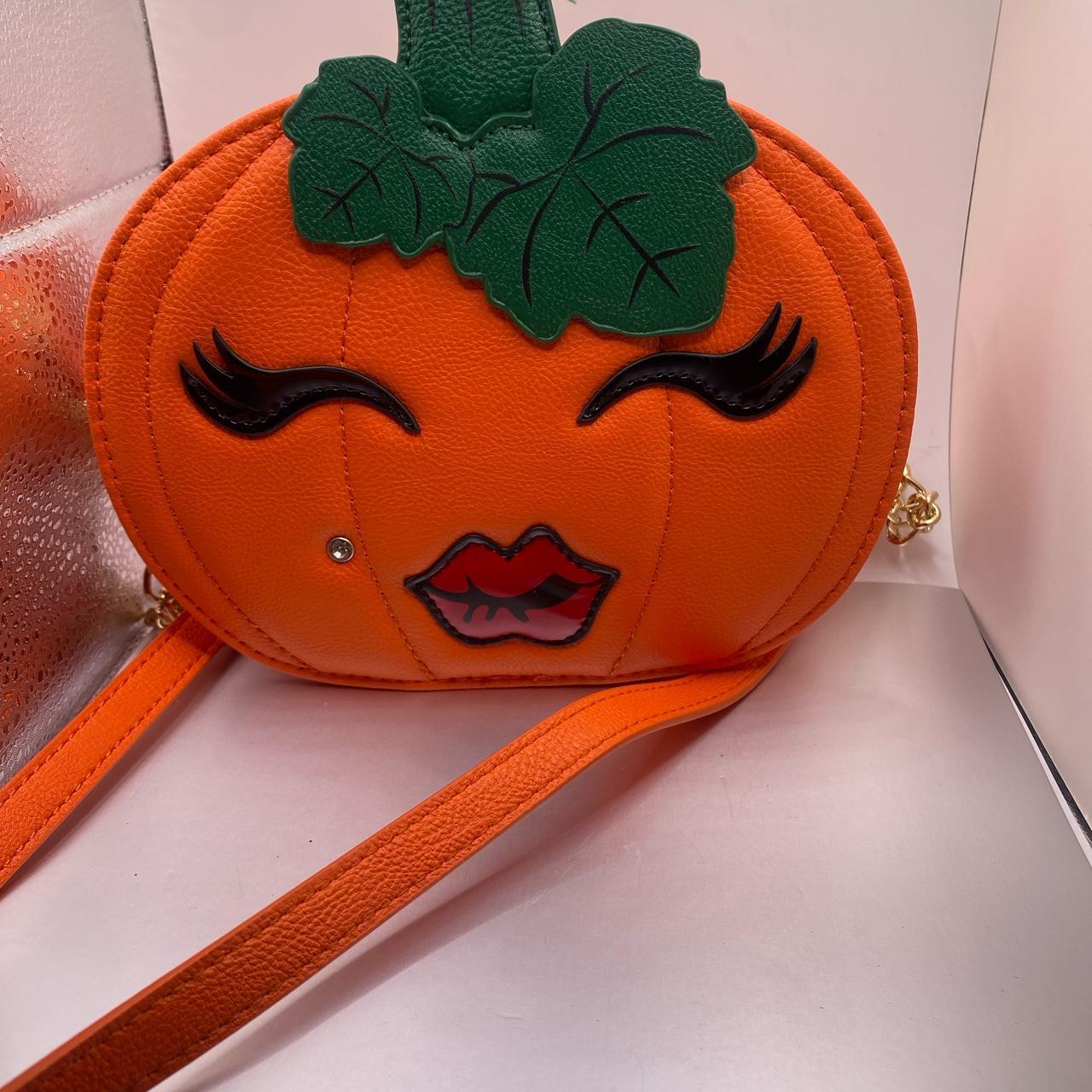 Halloween Pug Jack-O-Lantern 9” Backpack Betsey Johnson Purse Tags Orange  Black | eBay