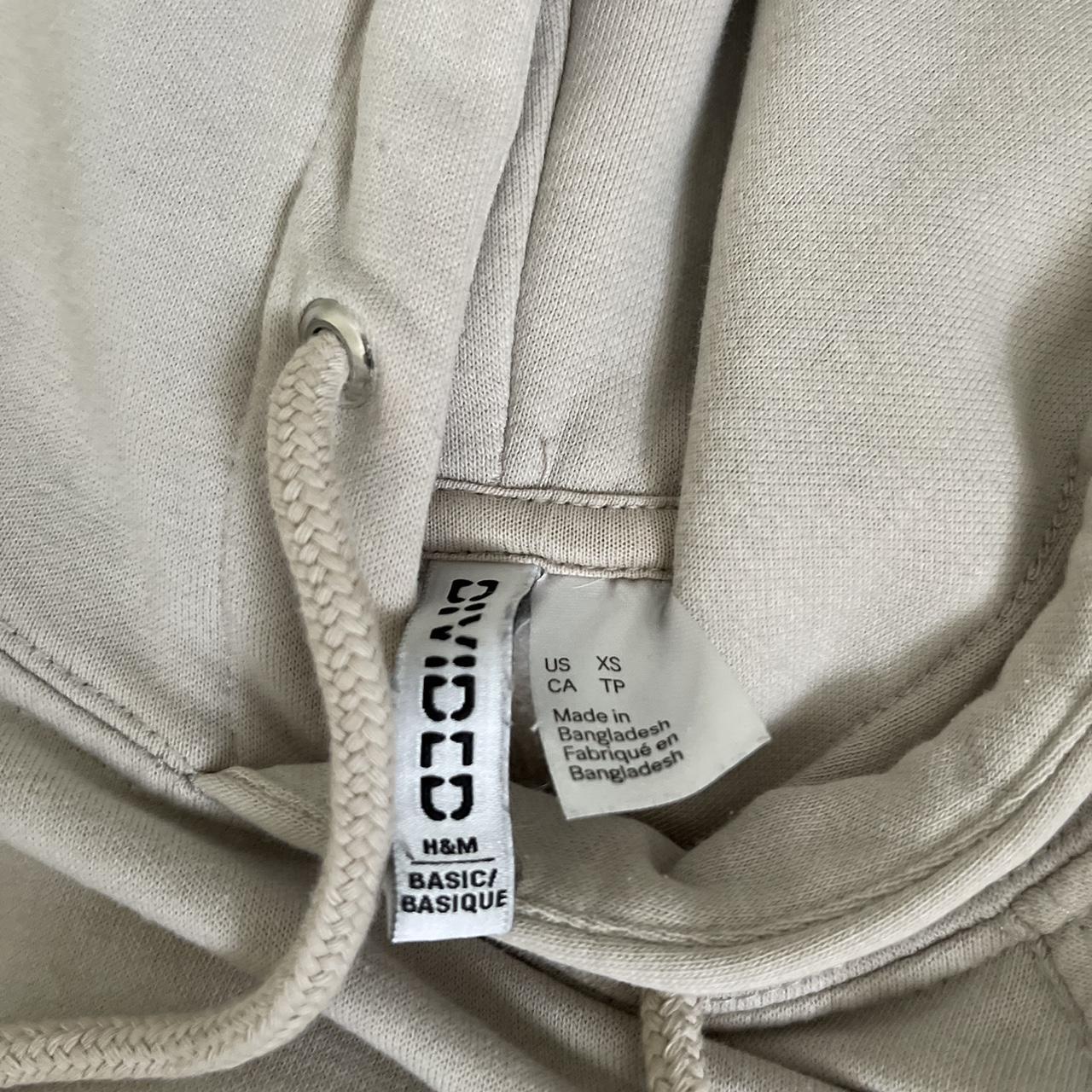 H&M Women's Cream Hoodie Depop