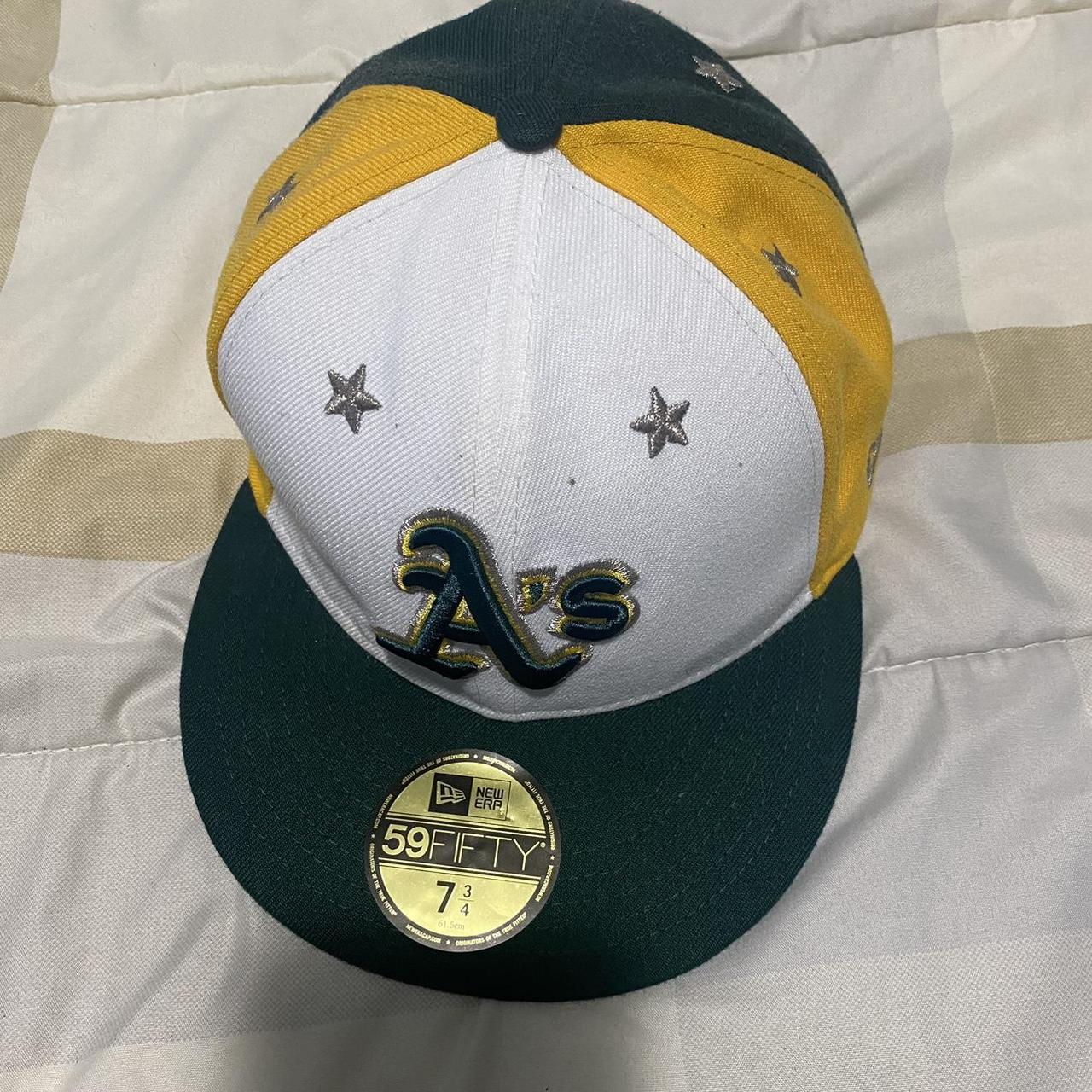 Oakland Athletics New Era 59 Fifty Mens Baseball Cap Green Yellow