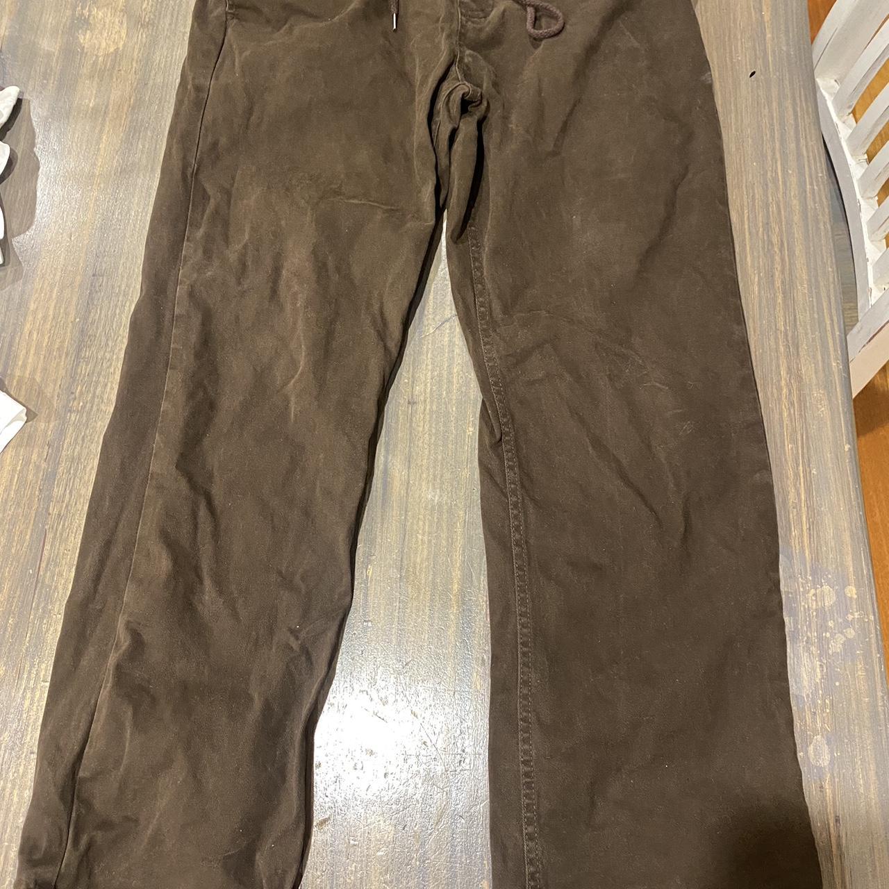 brown pants brand independent, size L fit M/L - Depop