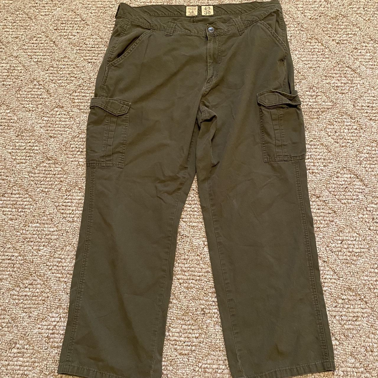 Red Head Co. Baggy cargo pants green size 40x30 good... - Depop