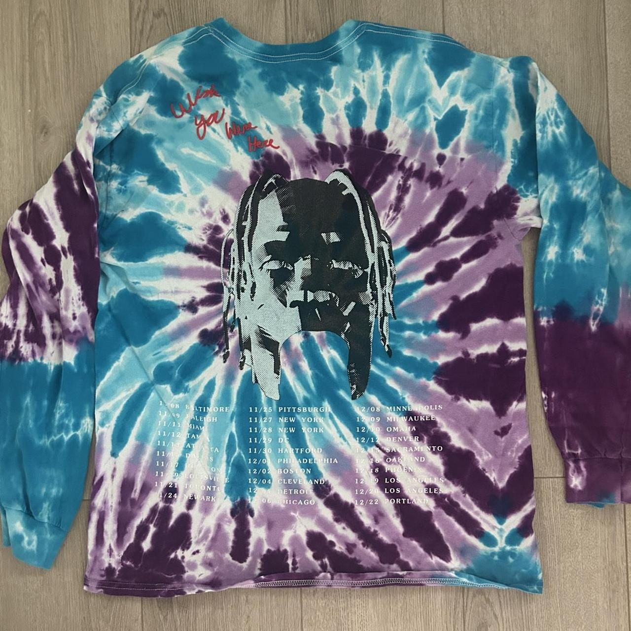 tie dye astroworld shirt long sleeve