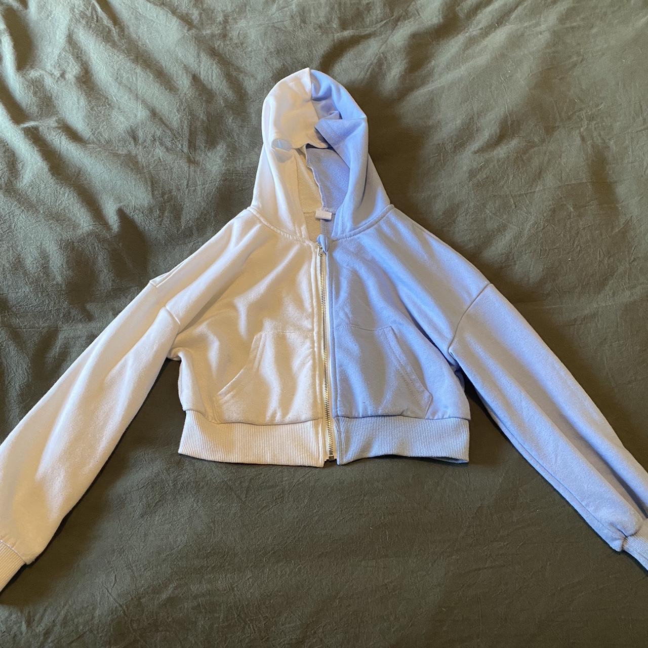 SHEIN Blue and White Hoodie | Depop