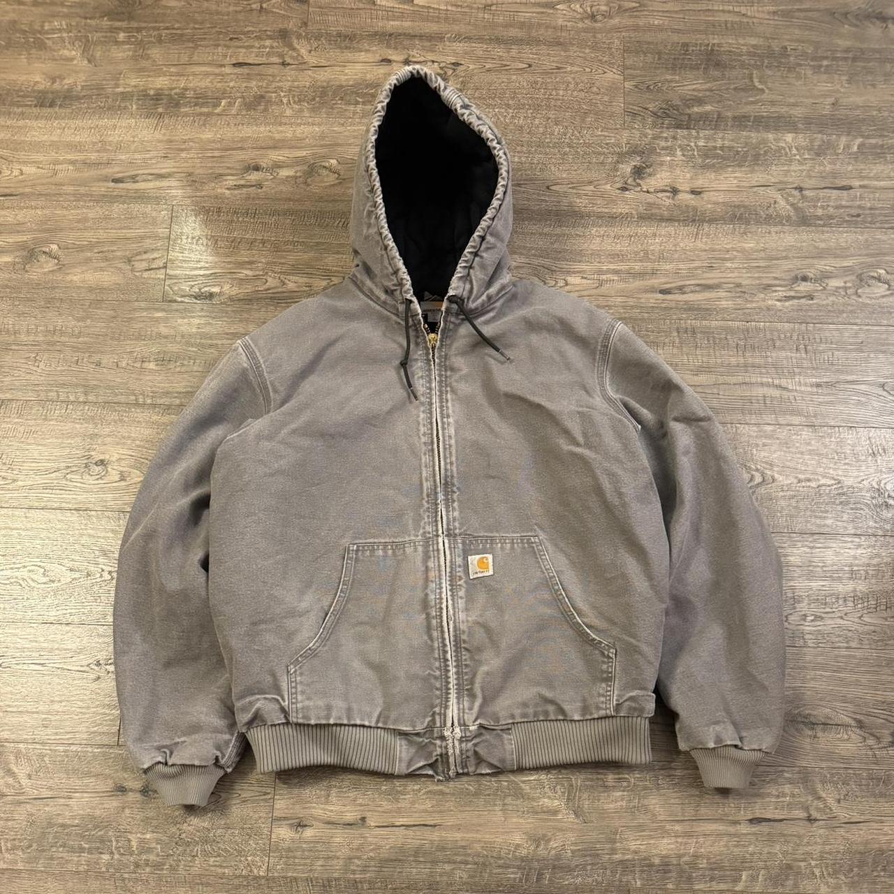 Vintage 90s Carhartt Hooded Jacket Size Large Insane... - Depop