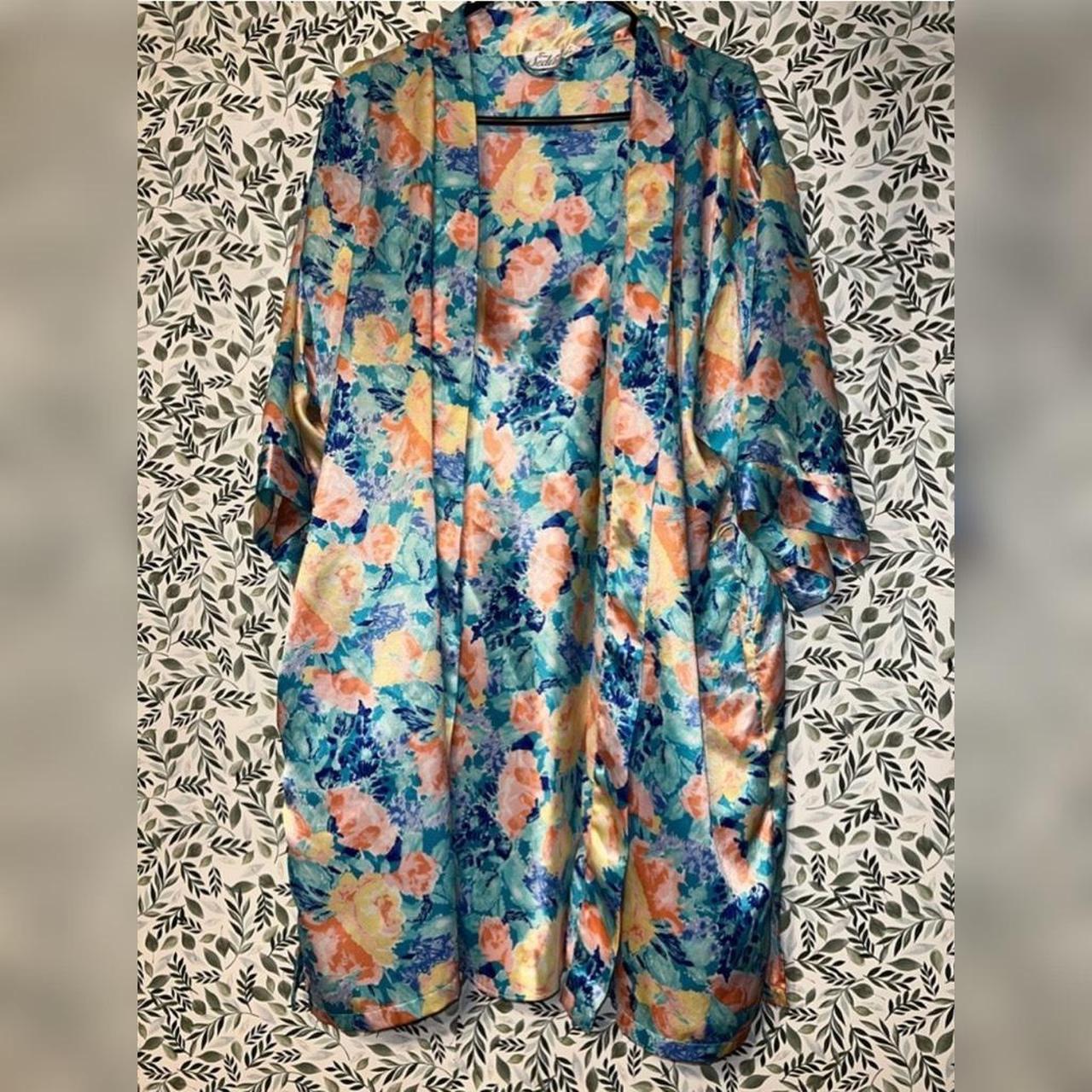 Vintage Floral Sedu Robe & Slip Dress Robe is... - Depop