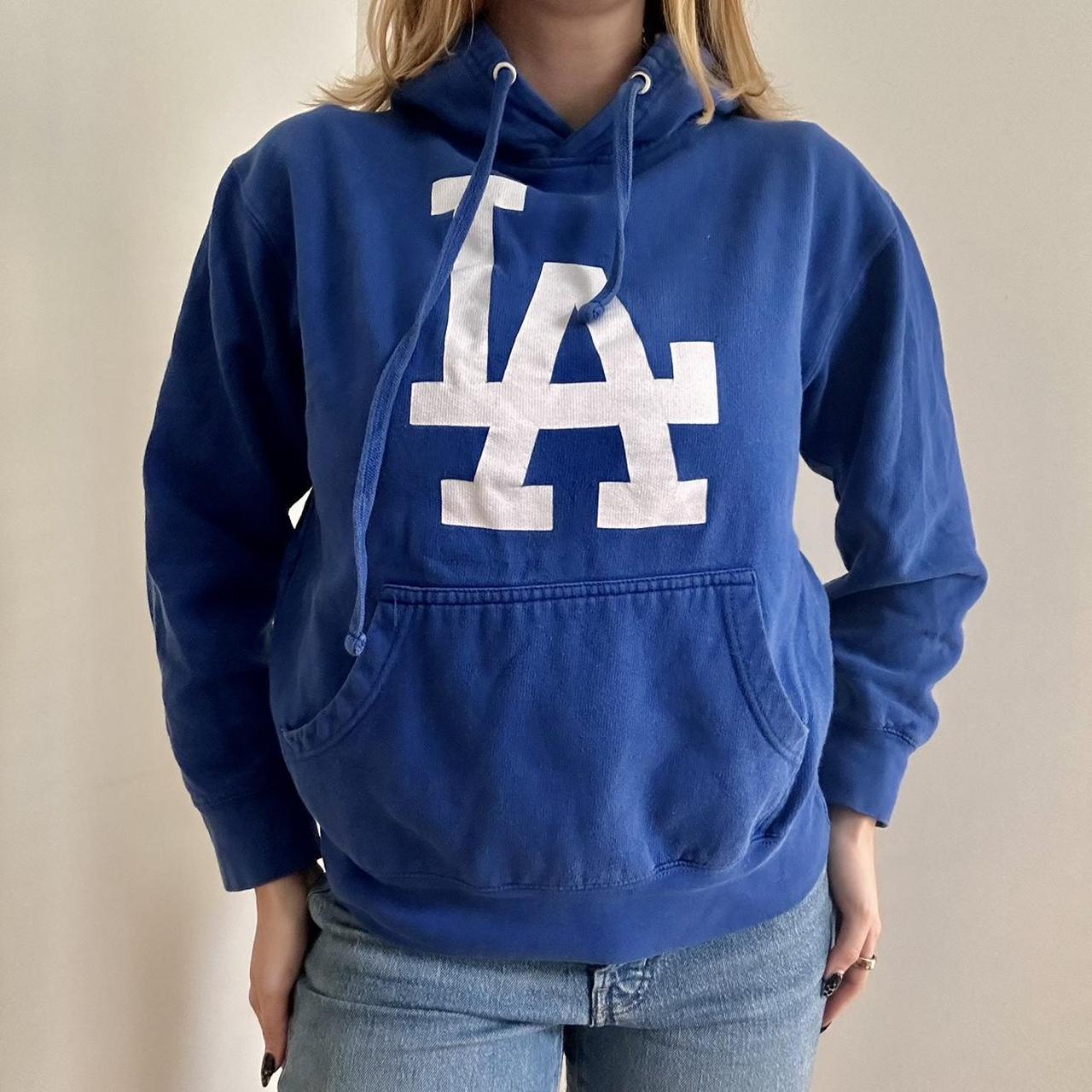 Simple Blue on grey La dodgers crewneck Size Large - Depop