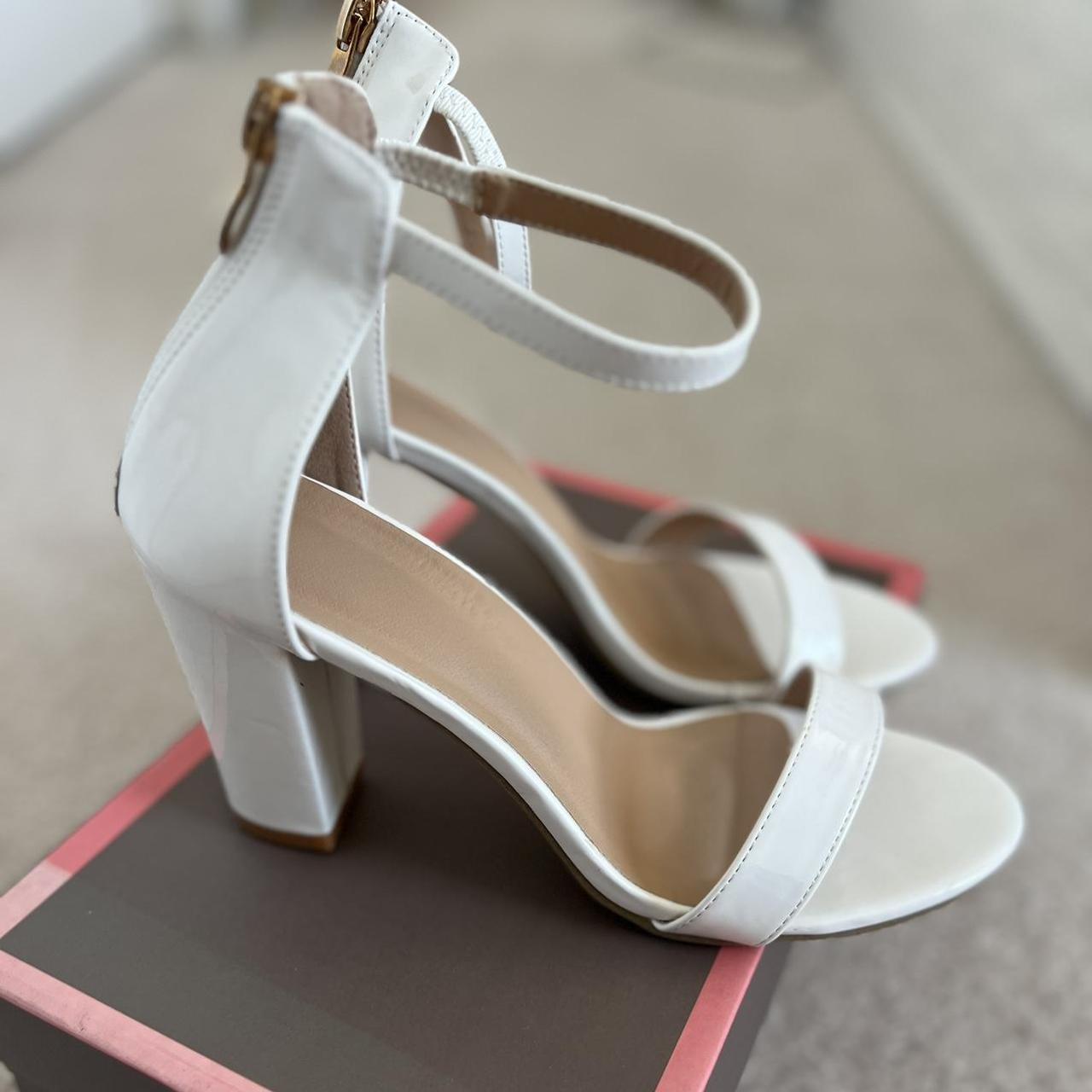 White heels! Very cute! Dressing up! Great... - Depop