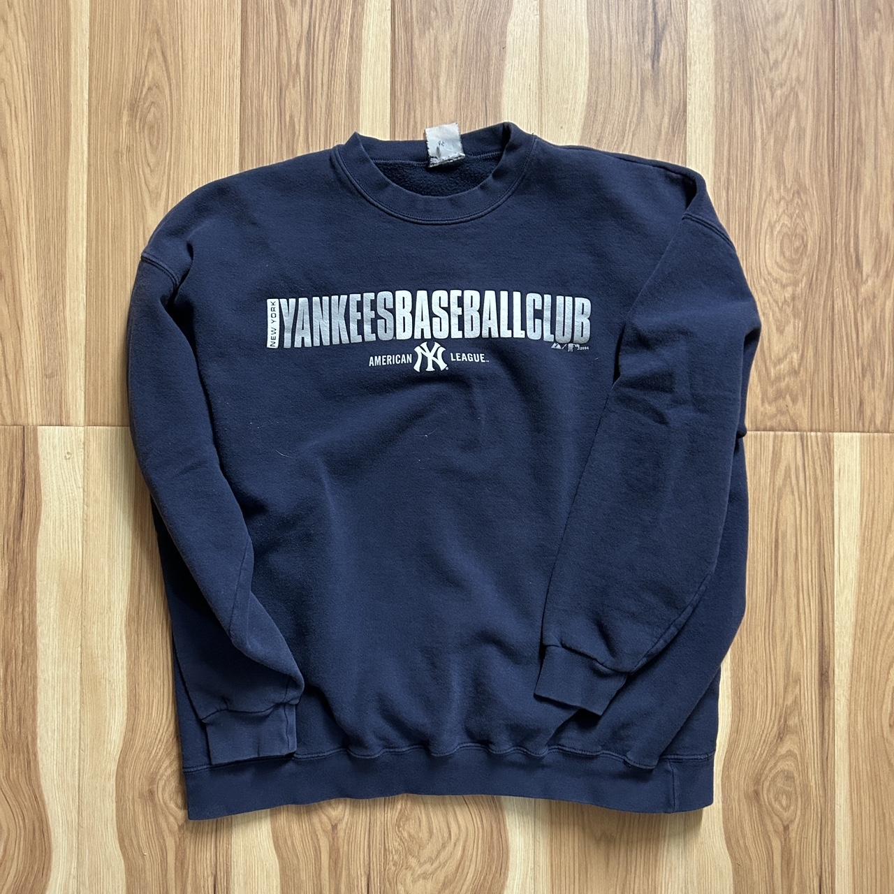 NY Yankees vintage sweatshirt Distressed crewneck - Depop