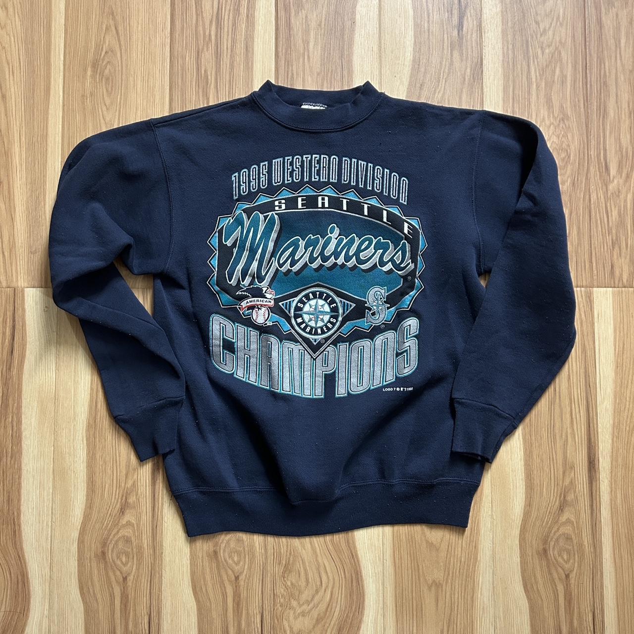 Vintage 1995 Seattle Mariners Sweatshirt Western Division Champions Size  Medium