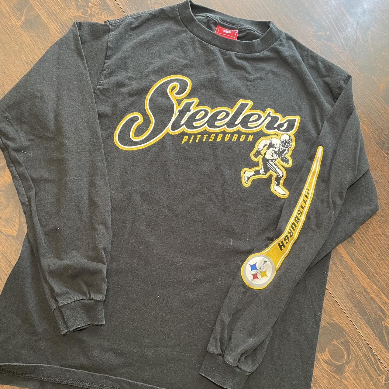 Size small black pittsburgh Steelers shirt from NFL - Depop