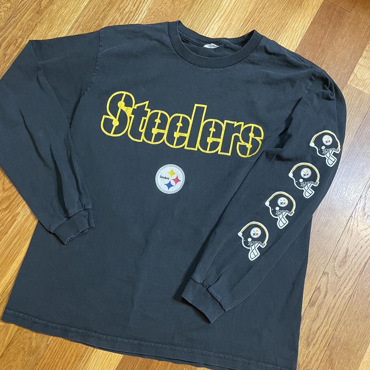 90s PITTSBURGH STEELERS LOGO ATHLETIC FULL ZIP - Depop