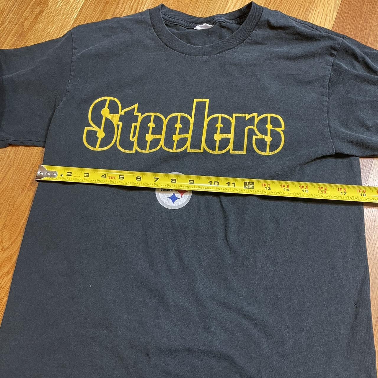 NFL T Shirt Grey longsleeve Steelers tee. Good - Depop