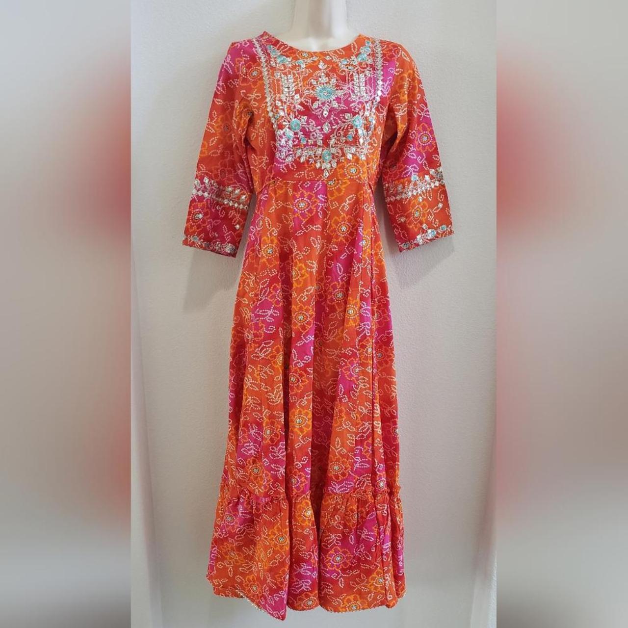 Womens party dress Kurti. There are 4 sashes with... - Depop