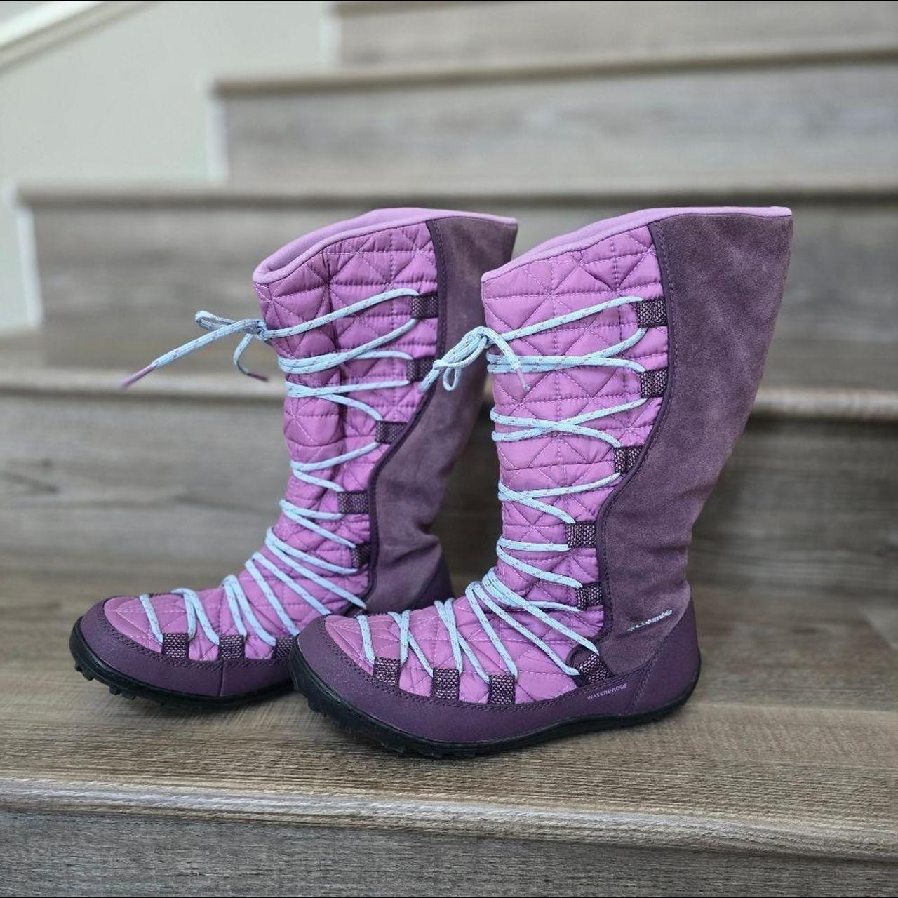 Columbia Loveland purple suede snow boots girls Depop