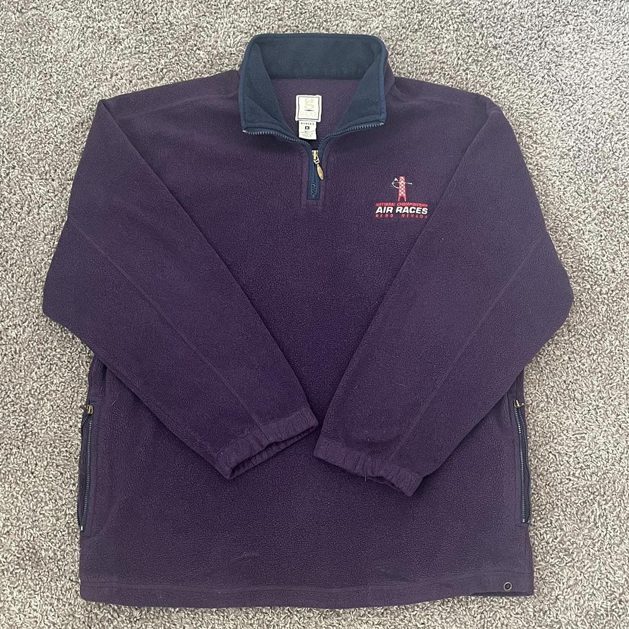 Purple women’s fleece jacket in good condition, fits... - Depop