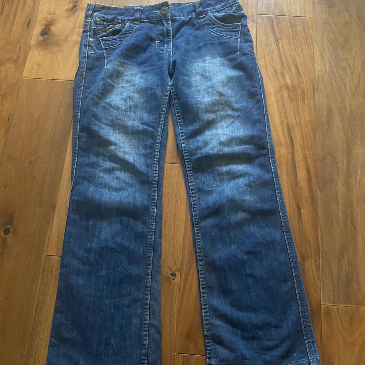 Y2k low rise baggy jeans Dark wash boyfriend jeans... Depop