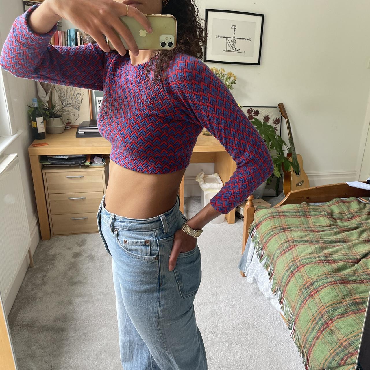 Zig zag American Apparel crop Depop
