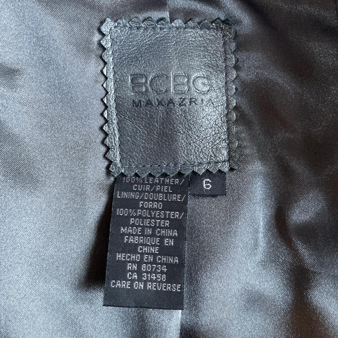 BCBGMAXAZRIA metallic grey leather jacket I have