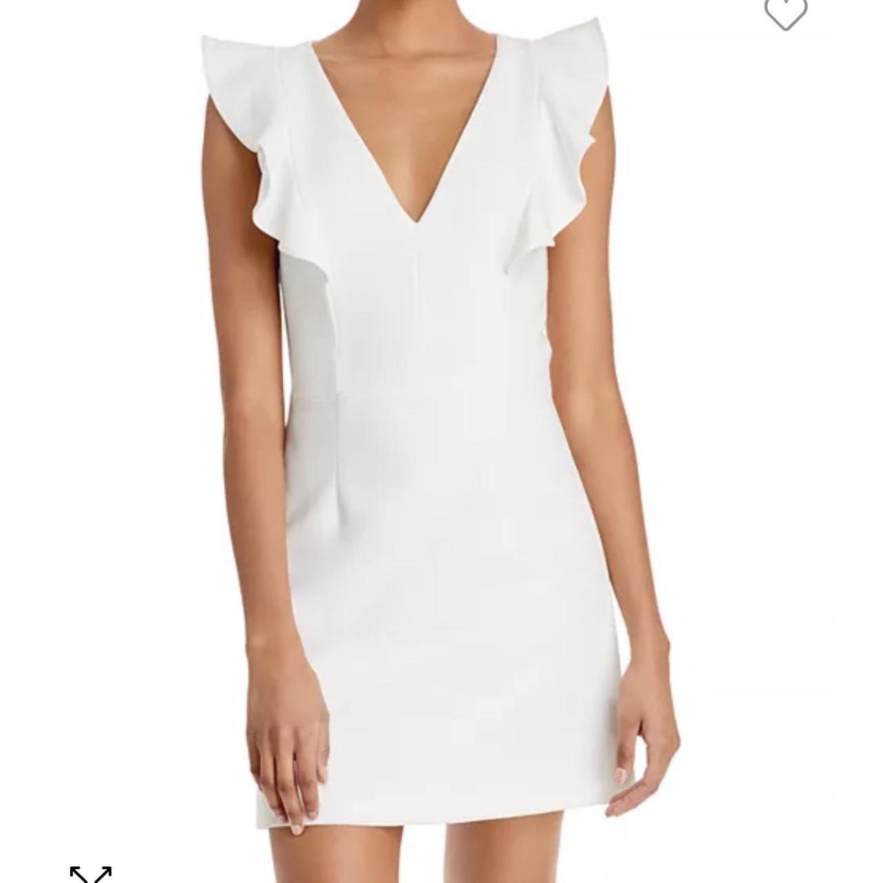 White ruffled mini dress from French Connection