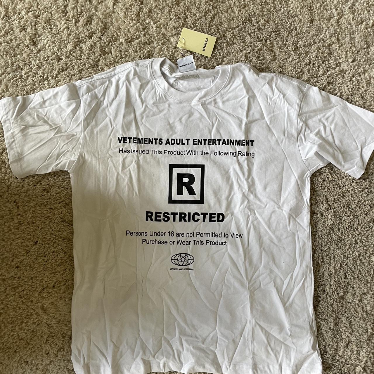 Vetements Rated R Restricted T- hot Shirt