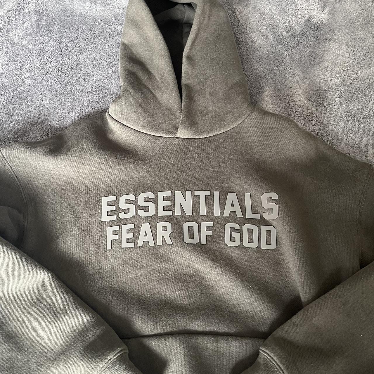 Essentials Men's Black Hoodie | Depop