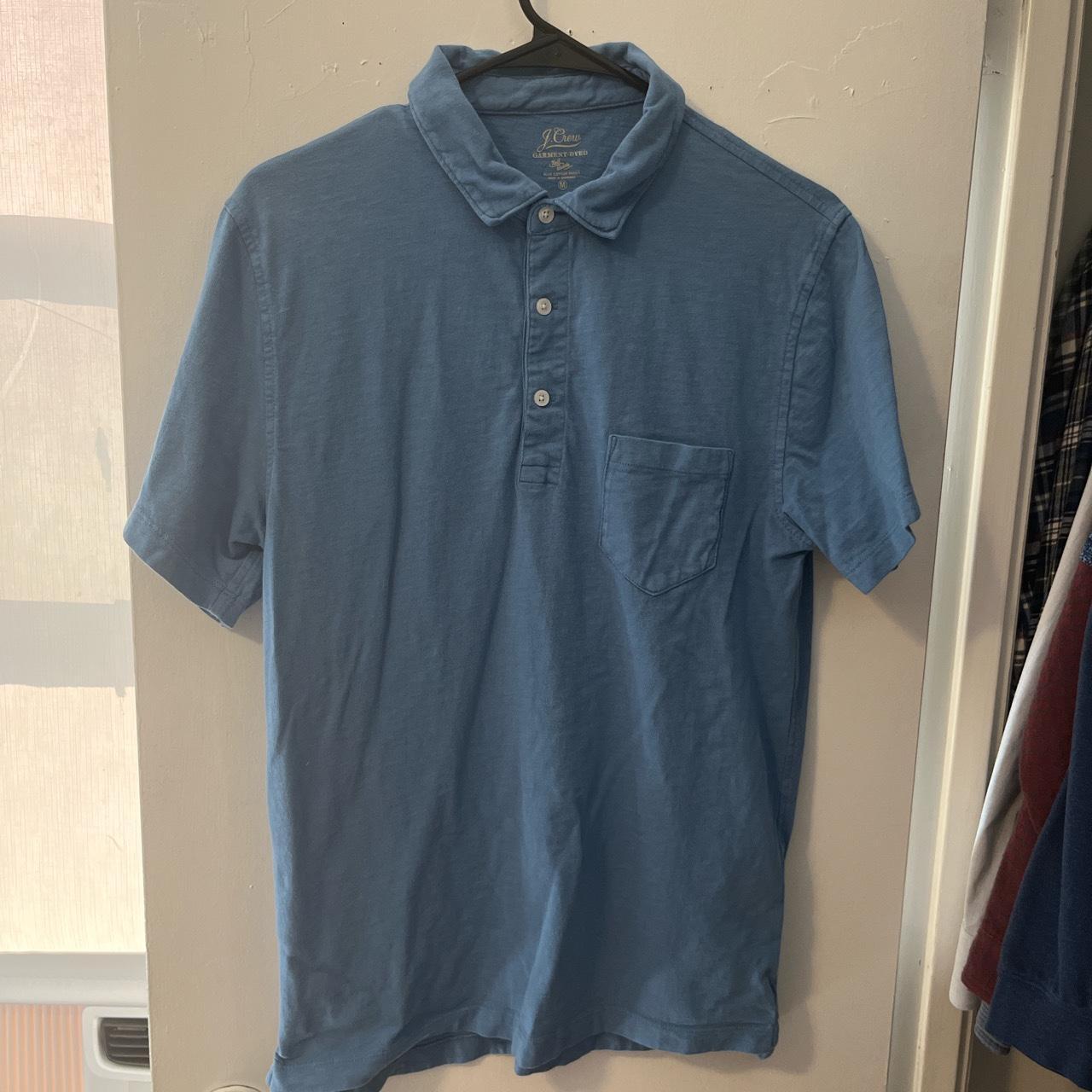 J Crew Garment Dyed Polo Shirt Light Blue Great... - Depop